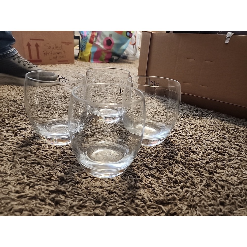 Set‎ Of 4 Luigi Bormioli Rock Glasses Italy